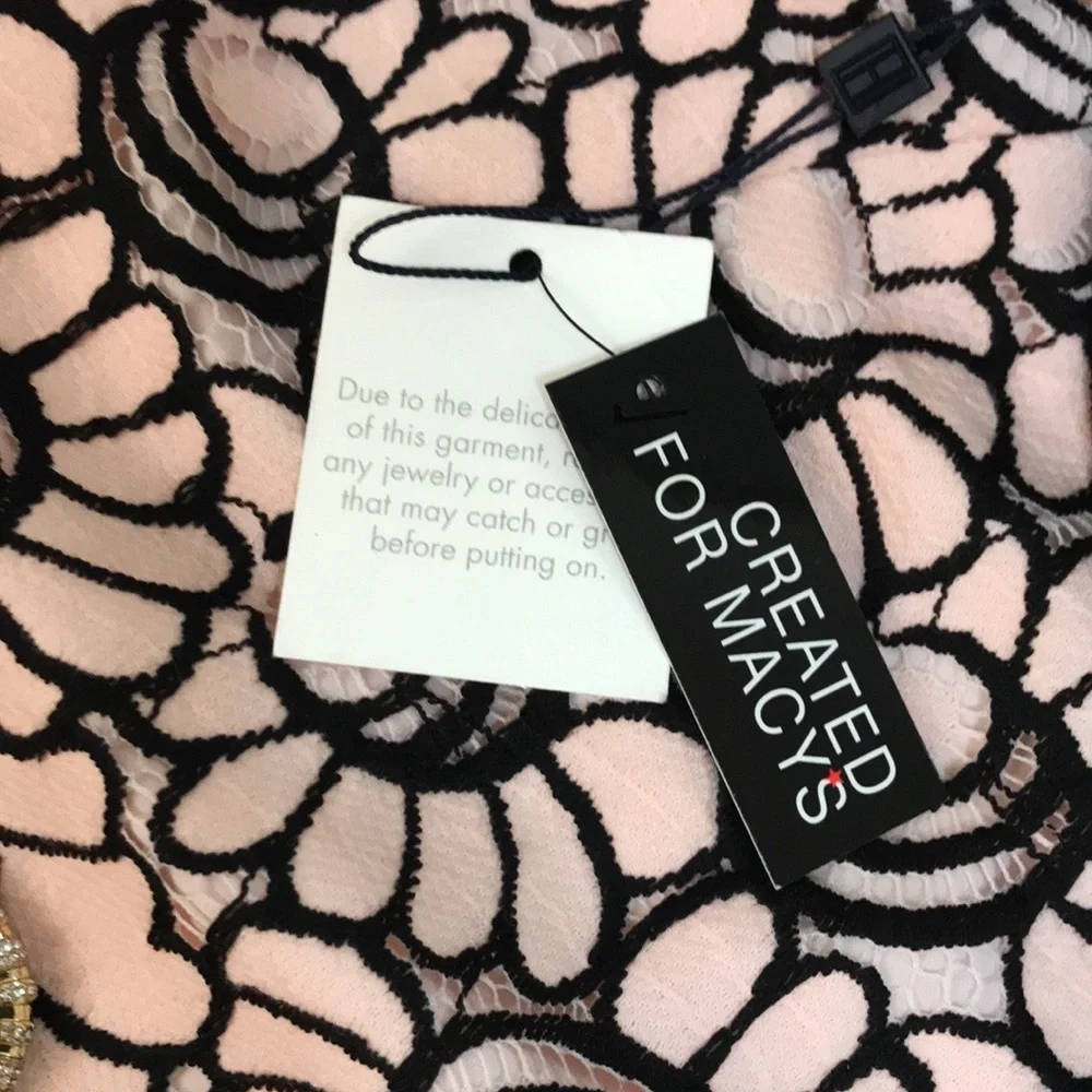 NWT Tommy Hilfiger Pink Floral Lace Sheath Dress